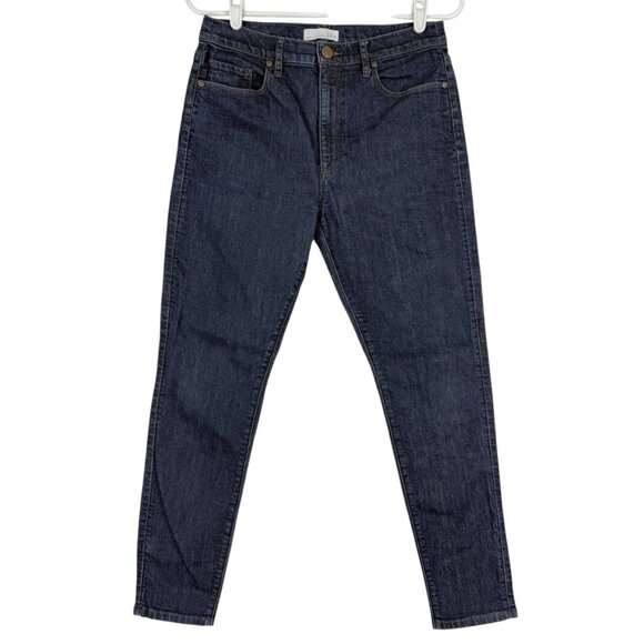 LOFT Women's Stretch Modern High Waist Blue Denim Skinny Ankle Jeans Size 28 - Picture 1 of 11